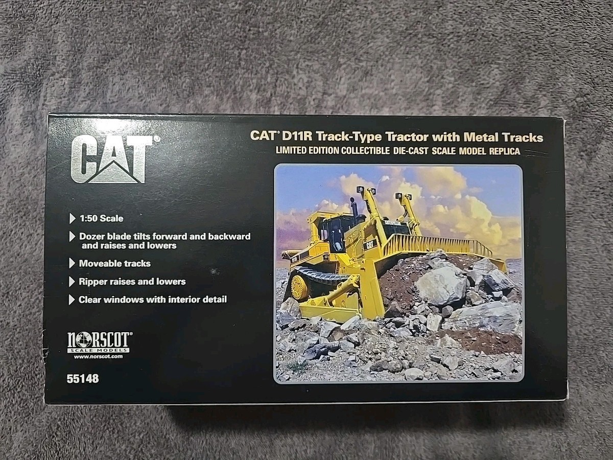 Caterpillar Cat D11r Dozer W/ Metal Tracks - Silver 100