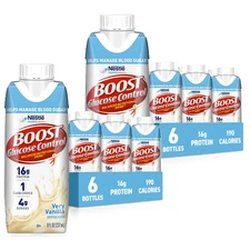 BOOST Glucose Control Nutritional Drink Protein Shakes, 8 fl oz, 2 x 6 Packs