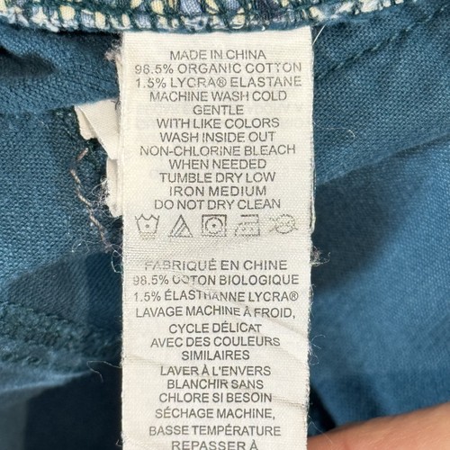 prAna Crossing Cord Pant 10 Teal Corduroy Straight Leg Organic Gorpcore Earthy - Picture 11 of 13