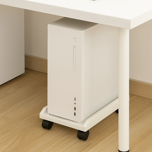 Black Computer Tower Stand Plastic PC CPU Holder CPU Stand for Home - Picture 3 of 14