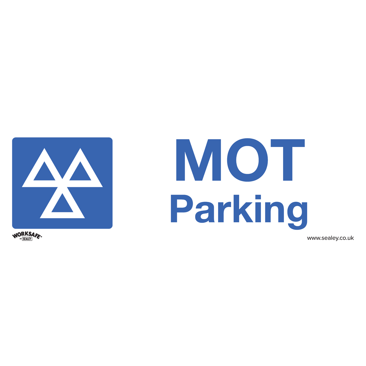 Sealey Warning Safety Sign - MOT Parking - Self-Adhesive Vinyl SS49V1 - Image 5