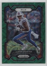 2023 Panini Prizm Rookies Green Scope Prizm 61/75 Justin Shorter #310 1u6