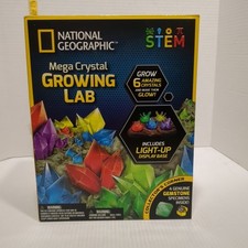 NATIONAL GEOGRAPHIC Mega Crystal Growing Kit for Kids- Grow 6 Crystals with L...