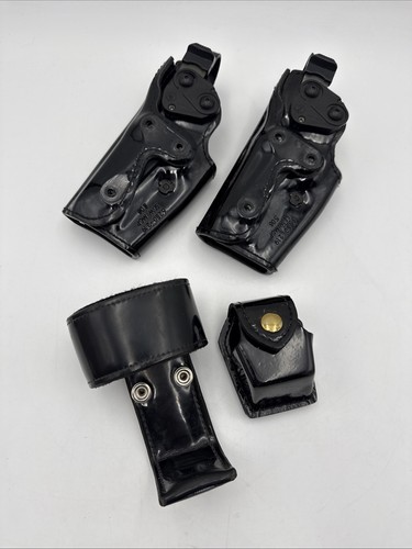 Duty Gear Lot of 2 Safariland 6280 Holsters, Duty Light Holder, Duty Pouch
