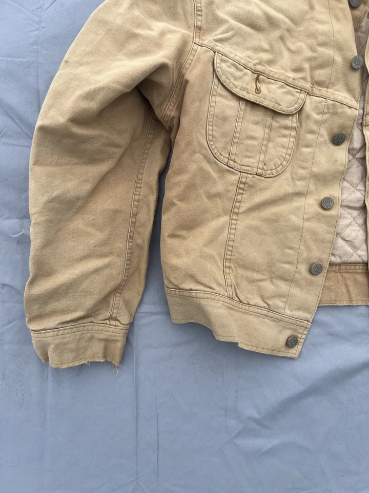 RRL Denim Jacket Beige Size L Made In USA Men's Vintage Good Condition rare - Image 4 of 4