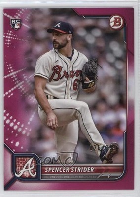 2022 Bowman Fuchsia Border 26/299 Spencer Strider #41 Rookie RC 12yh