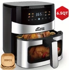 AIR FRYER 6.5QT SMART TOUCH SCREEN WITH COLOR ICONS AND VIEWABLE WINDOW