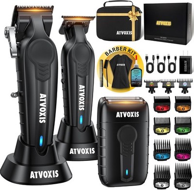 Cordless Hair Clippers Professional Barber Trimmer Kit