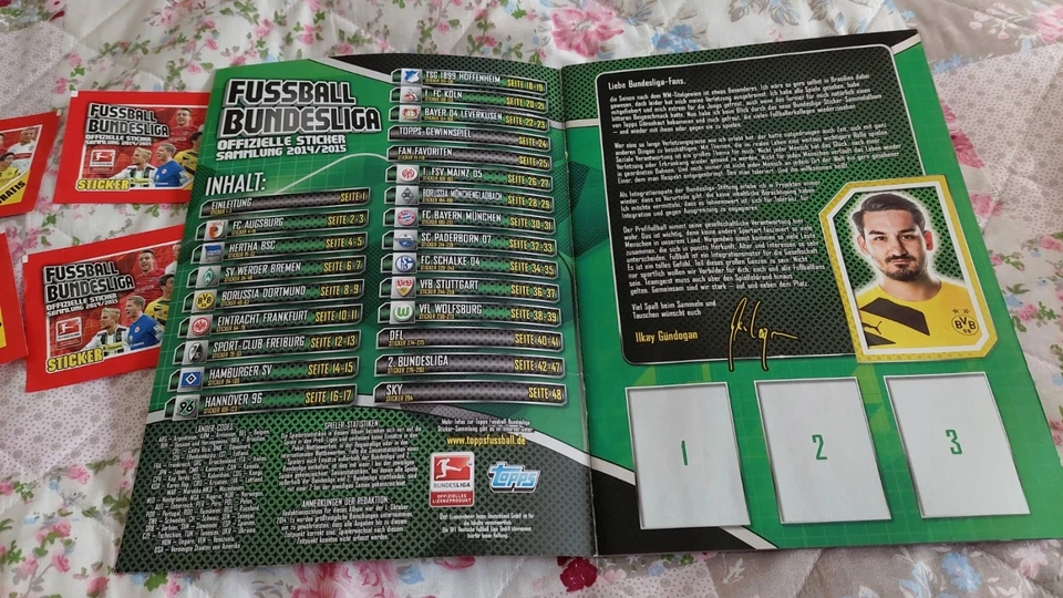 Topps Sammelalbum Fussball Bundesliga 2014/2015 neuw. mit 4 neuen Stickertüten - Bild 2 von 3