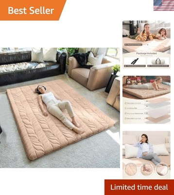 Japanese Floor Mattress Futon Mattress Full Size, Thicken Roll Up Tatami Mat ...