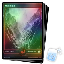 FOIL MOUNTAIN (275) (FULL ART) X4 Innistrad: Midnight Hunt MID Magic MTG CARD