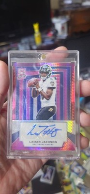 Lamar Jackson 🔥/15🔥2019 PANINI SPECTRA SIGNATURES- PINK /15 #SLJ Ravens