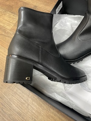 Black Leather Coach Joy Leather Bootie US 11 Style Number C5975