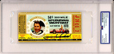 1970 Indy Indianapolis 500 Ticket Signed 1969 Winner Mario Andretti PSA DNA COA