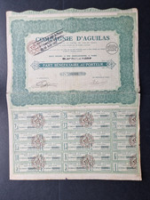 Aktie Compagnie D´Aguilas S.A. 125 Fr. ohne Datum (1935?) Paris Frankreich
