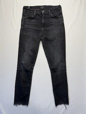 CITIZENS OF HUMANITY Jeans Womens 25 Black Rocket High Rise Skinny Crop USA MADE