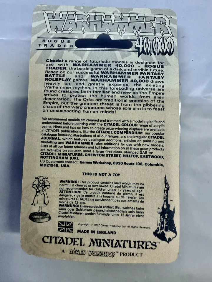 Warhammer 40k: Rogue Trader Era Eldar Warrior blister NOS 5007 OOP - Image 2 of 4