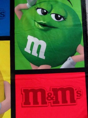 The  Many Faces of M&M CANDY Characters  Plush Throw 60 x 50 Soft Fleece Blanket