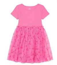 Wonder Nation Girl's Pink Short Sleeve Tutu Dress W/Cherries Size L PLUS NEW