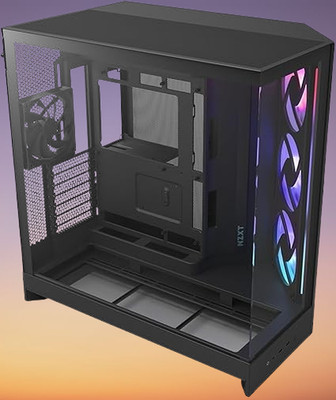 NZXT H9 Flow RGB, 2025, Dual Chamber, ATX Mid-Tower, 420mm Rad, Glass, Black