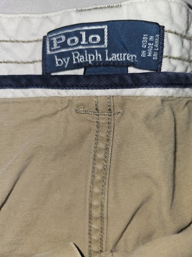 Polo Ralph Lauren Cargo Shorts Mens 47x9 Big Tan Ripstop Khaki Chino Pockets - Picture 3 of 5