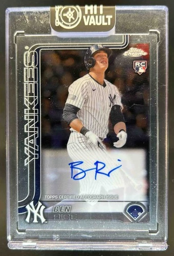 2025 Topps Chrome Ben Rice Auto Autograph RC #RA-BR New York Yankees Rookie