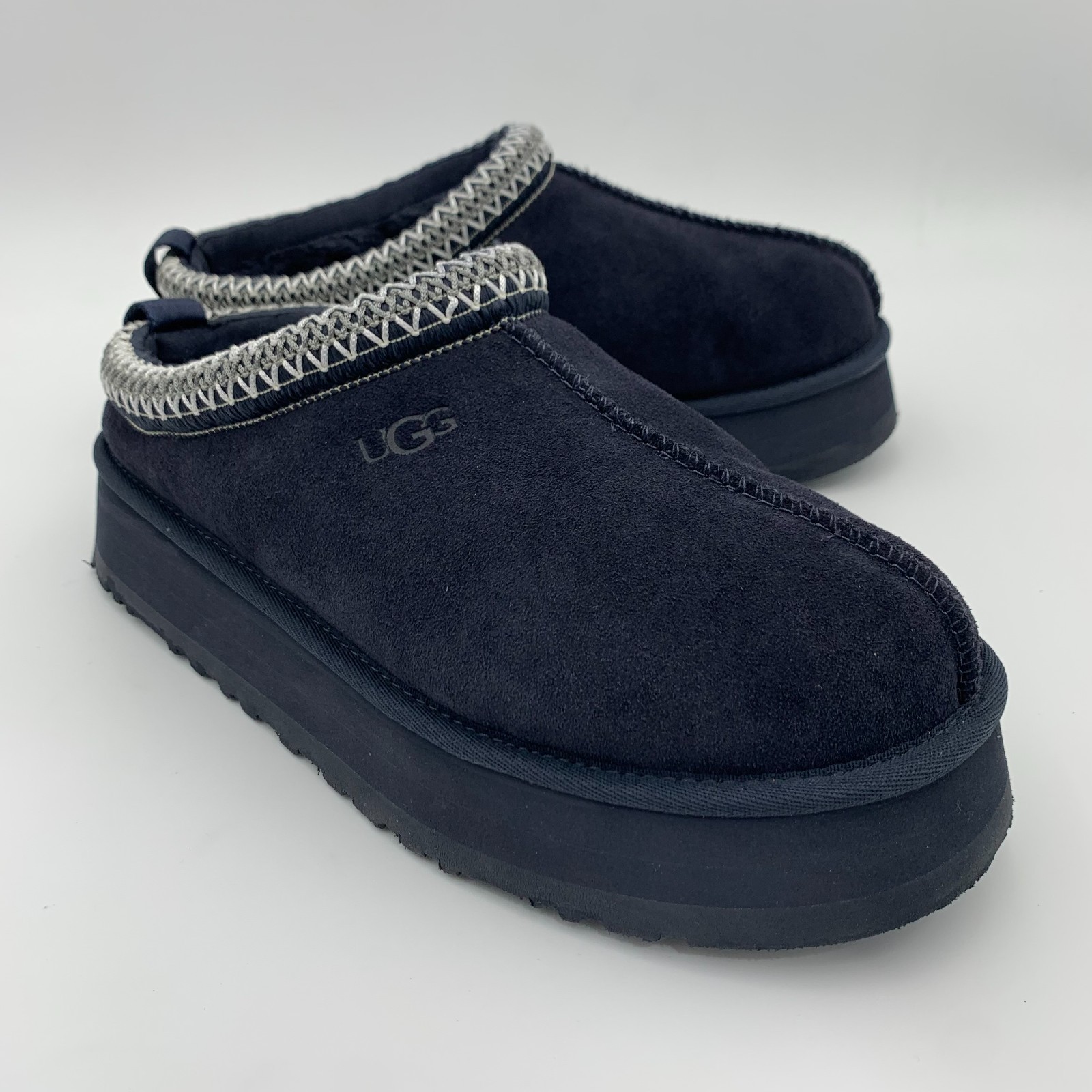 UGG New w/ Box W Tazz Suede Eve Blue Slipper image 2