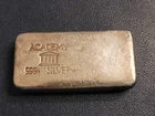 Vintage Academy 6.26 oz "No Weight Stamp" Rare Poured Silver Bar !!!