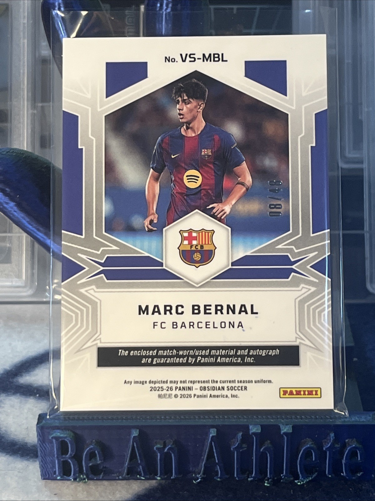 2025-26 Obsidian Soccer Marc Bernal Volcanic Match-Worn Patch Auto /48 view 2