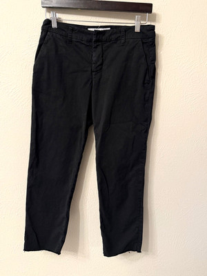 Frank & Eileen Wicklow Pants size 2 black chino crop raw hem