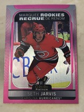 2021-22 O-Pee-Chee Platinum - Marquee Rookies Seth Jarvis #284 Matte Pink (RC)