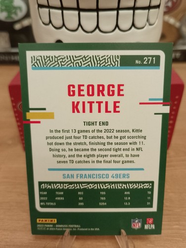 Donruss Football 2023 Press Proof Gold George Kittle 50/50 #271 - Bild 2 von 2