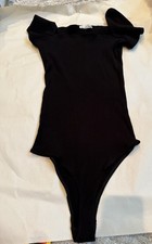 Reformation Jeans Classic Black Bodysuit Large Women s