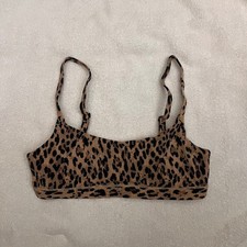 Skims Fits Everybody Scoop Bralette Sienna Jaguar Print Sz S Nwts 34