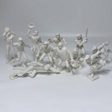 Vintage 1950s/60s Lido Plastic Baseball Player White Figures Lot Of 11