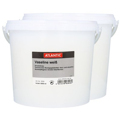 Atlantic Vaseline weiß für Fahrrad 2 X 5 Liter Montagegleitmittel Chromschutz