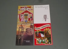 4 Vintage Macrame Books Patterns Plant Hangers, Jewelry, Wall & Christmas Decor