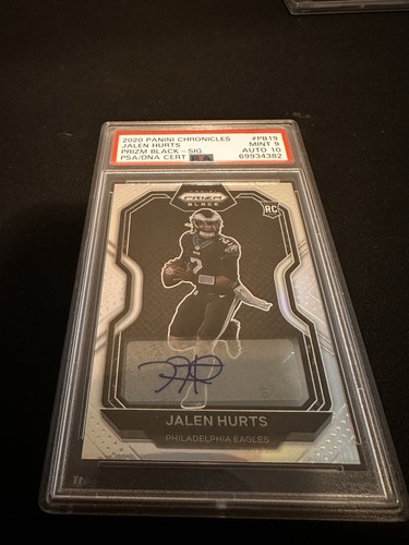 Jalen Hurts [Signature] #PB-19 2020 Panini Chronicles Prizm Black card