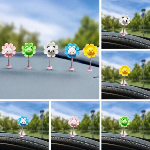 Frog/Chicken/Rabbit Car Shaking Spring Head Toy Little Panda Car Ornaments