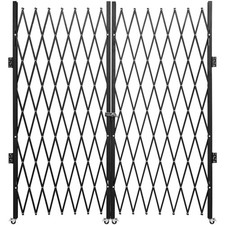 Expandable Fence Security Gate 5.1x10.2 ft Heavy Duty Steel Frame