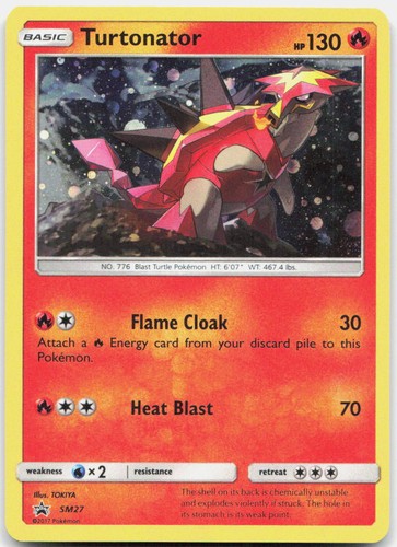Turtonator - SM27 Holo Promo Sun & Moon Promo Pokemon Lightly Played