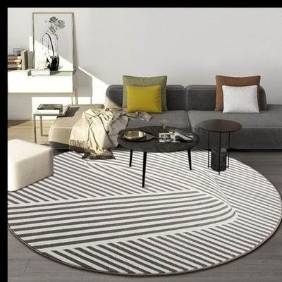 Modern Circle Hand-Tufted Pure Woollen Smooth & Anti-Skid Carpets for Bedroom