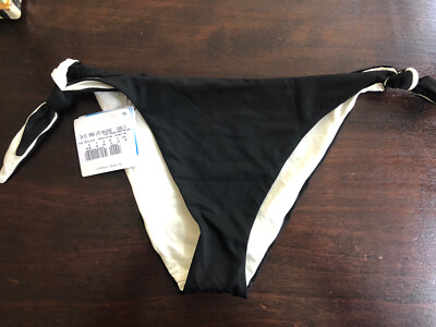 New La Perla Studio Womens Size 46 US 10 Black / Cream Swimsuit Bikini Bottoms