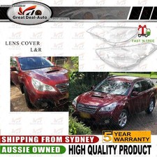 2x L+R Headlight Lens Cover Replacement For Subaru Outback Liberty 2010-2014 AU