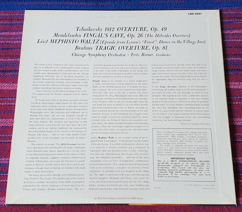 Tchaikovsky : 1812 Overture ( LIVING STEREO ) ( Printed In The USA ) LP - Picture 2 of 8