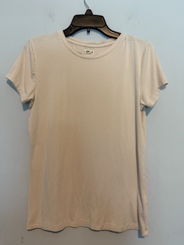 L'AGENCE Ressi Fitted T-Shirt in Bisque Womens Size large Short Sleeve - Picture 2 of 5
