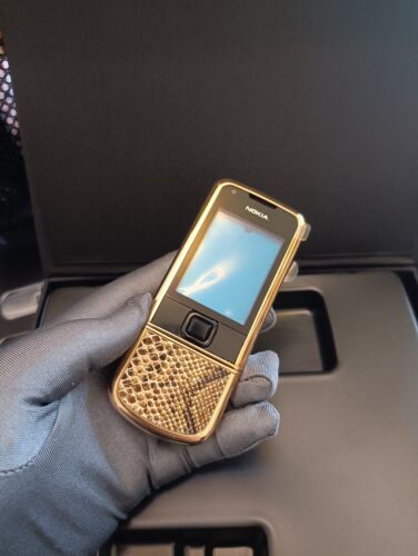 LUXURY NEW Nokia 8800e Arte Gold Python Skin Edition Cover Housing Covers Case - Picture 6 of 15