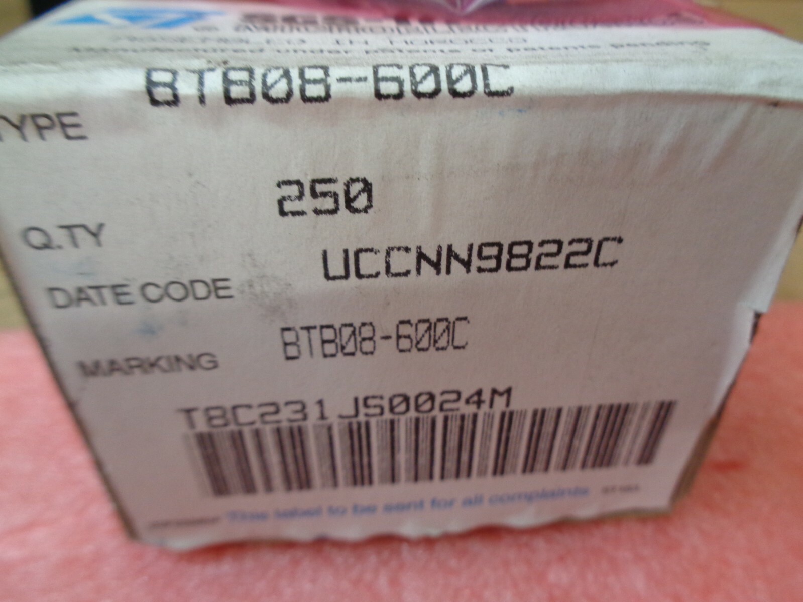 BTB-08/600C ORIGINAL STM 8A 600V, TRIAC UKINSTOCK BTB08-600C TO220 | eBay