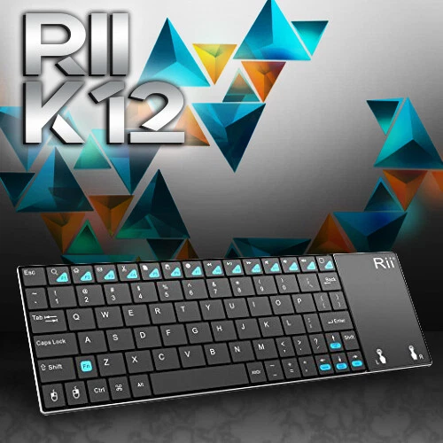 NEW Rii K12 Wireless UltraSlim Metal Keyboard withTouchpad - Image 2 of 4