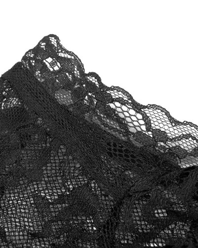 Dark In Love Gothic Mermaid Maxi Dress Long Black Lace Vampire Steampunk Evening - Picture 9 of 11